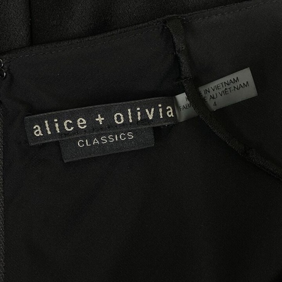 Alice + Olivia Dress Mini Slip Harmony Black Cowl Neck Sleeveless - Picture 2 of 11